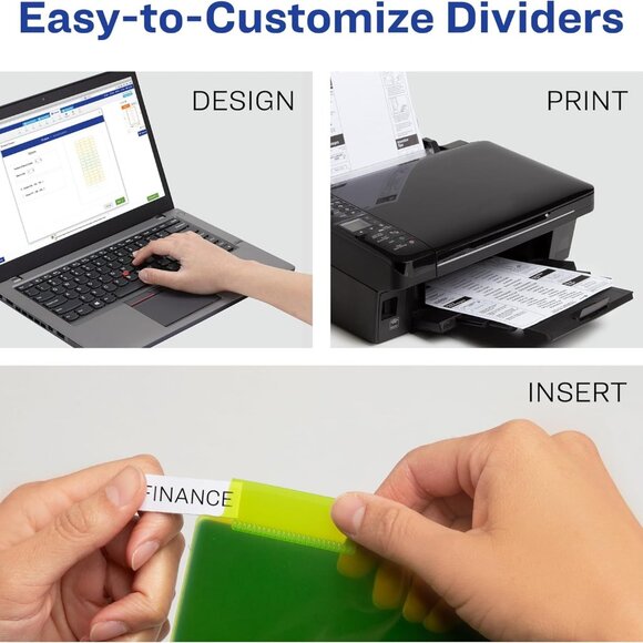 NEW Avery Dividers for 3 Ring Binders 8-Tab Sets Two-Pocket Plastic Binder 11907 - Picture 7 of 11